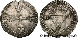 HENRI III Quart d écu, croix de face n.d. Nantes