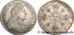 LOUIS XIV  THE SUN KING  Demi-écu aux huit L, 2e type 1705 Rennes XF/AU