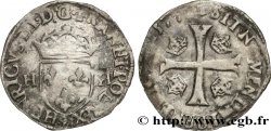 HENRI III Douzain aux deux H, 1er type 1577 Rennes