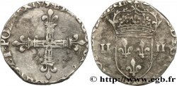 HENRI III Quart d écu, croix de face 1579 Rennes