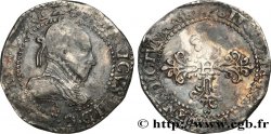 HENRY III Demi-franc au col gaufré 1587 Paris
