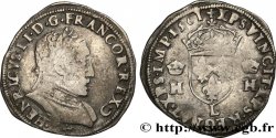 CHARLES IX. COINAGE AT THE NAME OF HENRY II Teston au buste lauré, 2e type 1561 Bayonne
