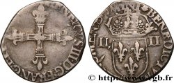 HENRI III Quart d&nbsp;écu, croix de face n.d. Nantes