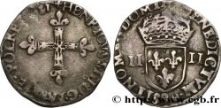 HENRY III Quart d écu, croix de face 1581 Rennes