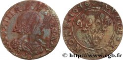 LOUIS XIII LE JUSTE Double tournois 1640 Vallée du Rhône