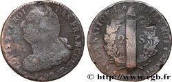 LOUIS XVI (MONARQUE CONSTITUTIONNEL)  2 sols dit &nbsp;au faisceau&nbsp;, type FRANÇOIS 1792 Lille