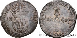 HENRI IV LE GRAND Quart d écu, écu de face, 2e type 1603 Tours TB+