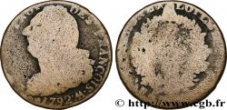 LOUIS XVI 2 sols dit  au faisceau , type FRANÇOIS 1792 Metz
