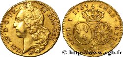 LOUIS XV DIT LE BIEN AIMÉ Double louis d’or aux écus ovales, tête ceinte d’un bandeau 1764 Lyon