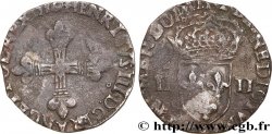 HENRY III Quart d écu, croix de face 1586 Rennes