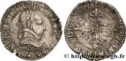 HENRY III Quart de franc au col plat 158[8] Tours VF