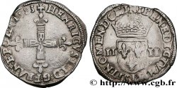 HENRI III Quart d écu, croix de face 1583 Bayonne