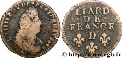 LOUIS XIV LE GRAND OU LE ROI SOLEIL Liard, 3e type, buste âgé 1699 Lyon