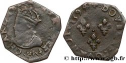 CHARLES X, CARDINAL OF BOURBON Double tournois, type de Dijon 1594 Dijon
