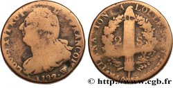 LOUIS XVI 2 sols dit &nbsp;au faisceau&nbsp;, type FRANCOIS 1792 Arras