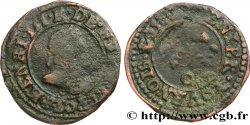 HENRI III Denier tournois, type de Saint-Lô 1586 Saint-Lô