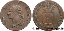 LOUIS XVI Sol dit &nbsp;à l&nbsp;écu&nbsp; 1789 Rouen SS