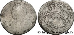 LOUIS XV DIT LE BIEN AIMÉ Dixième d’écu aux branches d’olivier, buste habillé 1732 Rennes