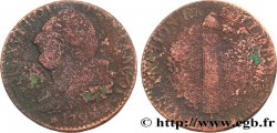 LOUIS XVI (MONARQUE CONSTITUTIONNEL)  6 deniers dit  au faisceau , type FRANÇOIS 1792 Marseille