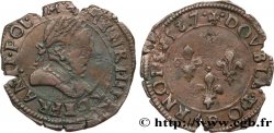 HENRI III Double tournois, 2e type de Dijon 1587 Dijon