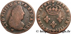LOUIS XIV LE GRAND OU LE ROI SOLEIL IIII deniers 1707 Strasbourg