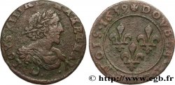 LOUIS XIII LE JUSTE Double tournois au grand buste viril drapé 1639 Ateliers de l’axe Loire-Rhône TB+