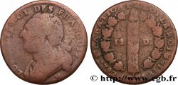 LOUIS XVI (MONARQUE CONSTITUTIONNEL)  12 deniers dit  au faisceau , type FRANÇOIS 1792 Montpellier
