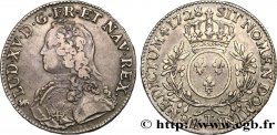 LOUIS XV DIT LE BIEN AIMÉ Écu aux branches d&nbsp;olivier, buste habillé 1728 Nantes TTB