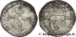 HENRY IV Quart d écu, croix feuillue de face 1603 Rennes