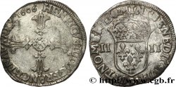 HENRI IV LE GRAND Quart d&nbsp;écu, croix feuillue de face 1606 Rennes