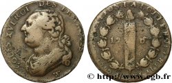 LOUIS XVI 12 deniers dit  au faisceau , type FRANCOIS 1792 Lille