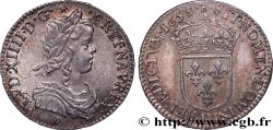 LOUIS XIV  THE SUN KING  Douzième d écu, portrait à la mèche longue 1659 Lyon MS