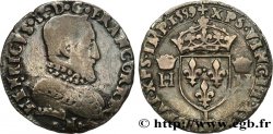FRANÇOIS II. MONNAYAGE AU NOM D HENRI II Demi-teston à la tête nue, 1er type 1559 Bayonne TB+/TTB