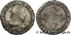 HENRY III Demi-franc au col gaufré 1587 Paris SS