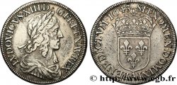 LOUIS XIII LE JUSTE Demi-écu, buste drapé et cuirassé (2e buste de Jean Warin) 1643 Paris, Monnaie du Louvre TTB