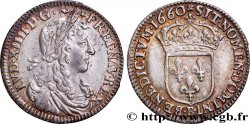 LOUIS XIV  THE SUN KING  Douzième d écu, portrait apollinien 1660 Rouen MS