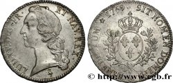 LOUIS XV DIT LE BIEN AIMÉ Écu aux branches d’olivier, tête ceinte d’un bandeau 1759 Paris TTB+