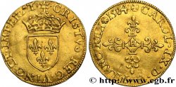 CHARLES IX Écu d&nbsp;or au soleil, 2e type 1574 La Rochelle