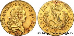 LOUIS XV THE BELOVED Louis d or aux deux L entrelacées et aux palmes longues 1724 Limoges
