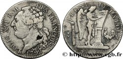 LOUIS XVI (MONARQUE CONSTITUTIONNEL)  Demi-écu dit  au génie , type FRANÇOIS 1792 Paris TB+
