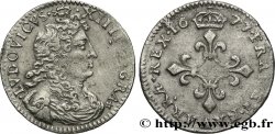 LOUIS XIV  THE SUN KING  Quatre sols à la croix formée de lis 1677 Paris