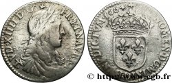 LOUIS XIV LE GRAND OU LE ROI SOLEIL Douzième d&nbsp;écu, portrait apollinien 1664 Lyon TB+