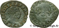 THE LEAGUE. COINAGE IN THE NAME OF HENRY III Double tournois, 1er type de Bayonne 1590 Bayonne