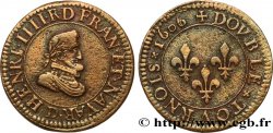 HENRI IV LE GRAND Double tournois, 1er type 1606 Lyon