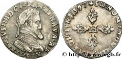 HENRI IV LE GRAND Demi-franc, type de Troyes 1597 Troyes
