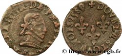 HENRI III Double tournois, 2e type de Bordeaux 1589/0 Bordeaux