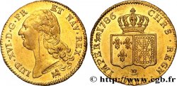 LOUIS XVI Double louis d’or aux écus accolés 1786 Rouen