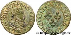 LOUIS XIII Double tournois, type 1 1614 Amiens AU