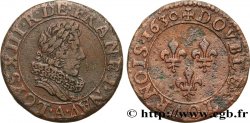 LOUIS XIII LE JUSTE Double tournois, type 5 1630 Paris