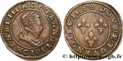 HENRY III Double tournois, type de Saint-Lô 1588 Saint-Lô AU